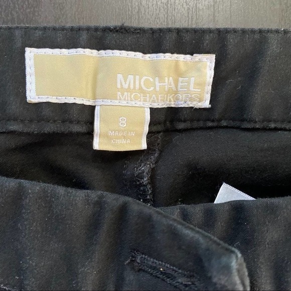 Michael Michael Kors Gold Zip Black Trousers - Picture 6 of 7